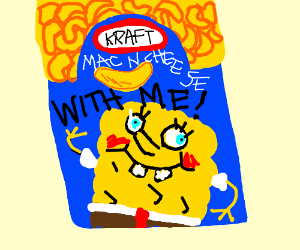 300x250 Spongebob Kraft Macaroni And Cheese Drawing - Mac And Cheese Drawing