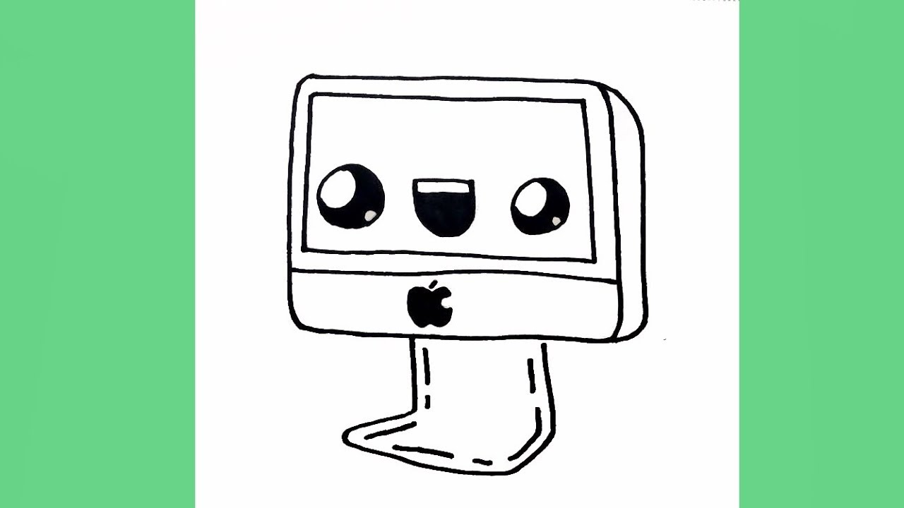 1280x720 How To Draw Mac Computer Step - Mac Computer Drawing