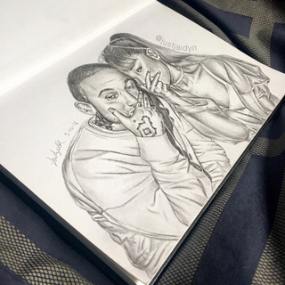 320x320 Little Drawing Of Mac Miller And Ariana Grande - Mac Miller Drawing