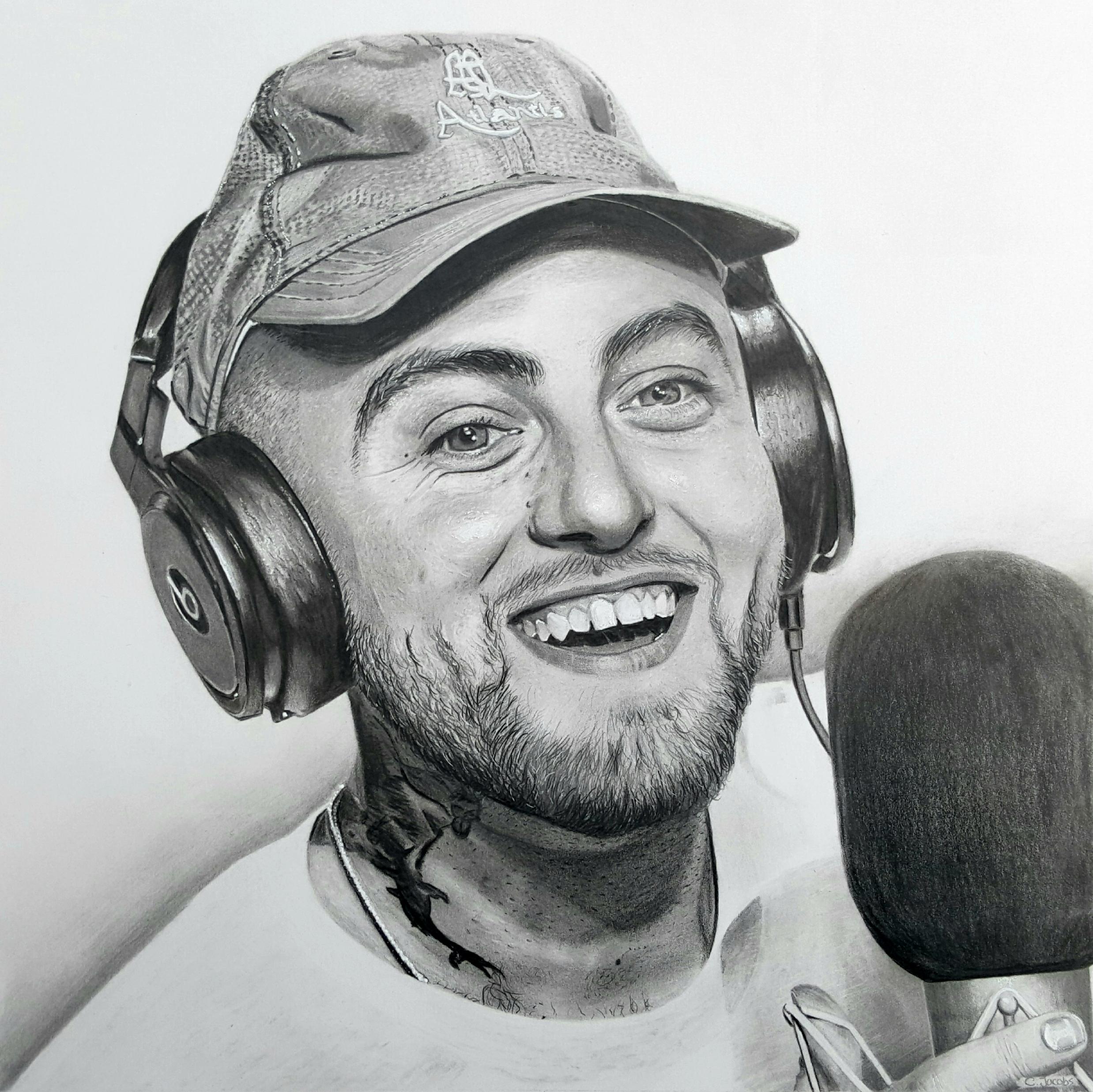 2476x2474 Mac Miller, Pencil, Art - Mac Miller Drawing