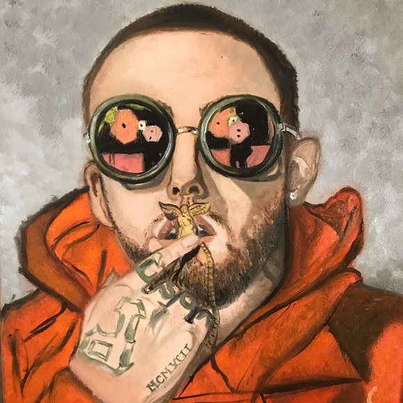580x580 Other Mac Miller Oil Painting Poshmark - Mac Miller Drawing