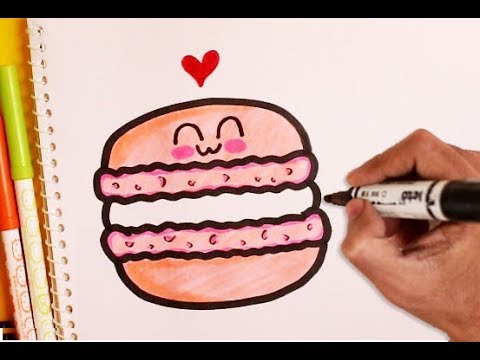 480x360 How To Draw A Cute Macaron Easy - Macaron Drawing