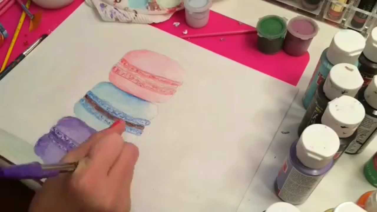 1280x720 Speed Drawing - Macaron Drawing