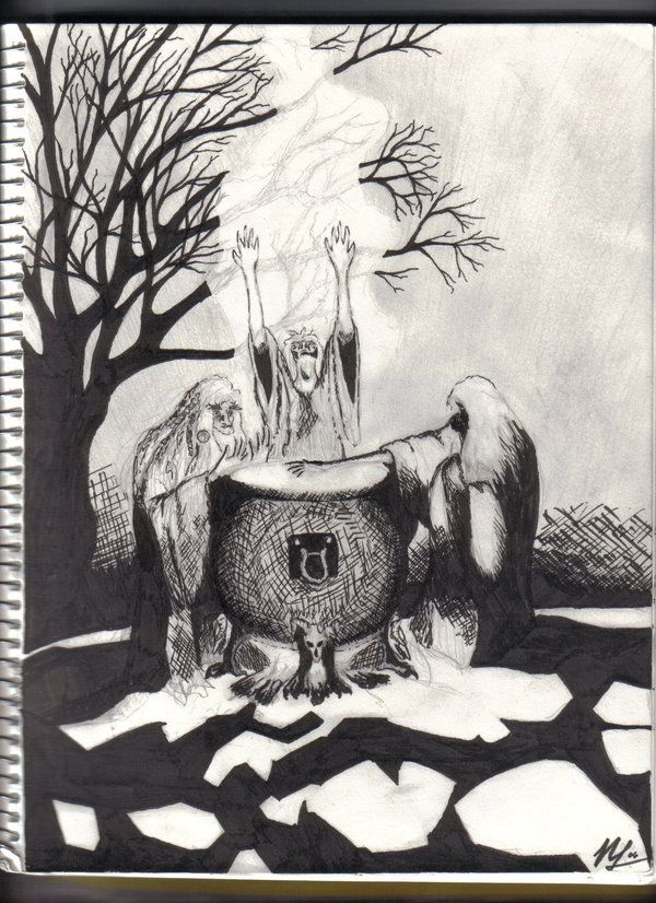 600x826 images of macbeth withced three witches of macbeth - Macbeth Drawing