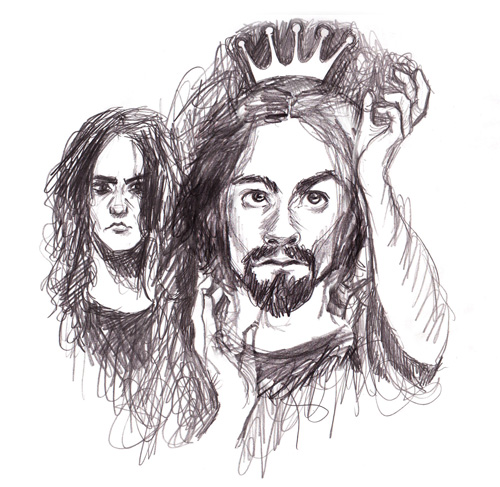 500x487 macbeth and lady macbeth drawing best drawing skill - Macbeth Drawing
