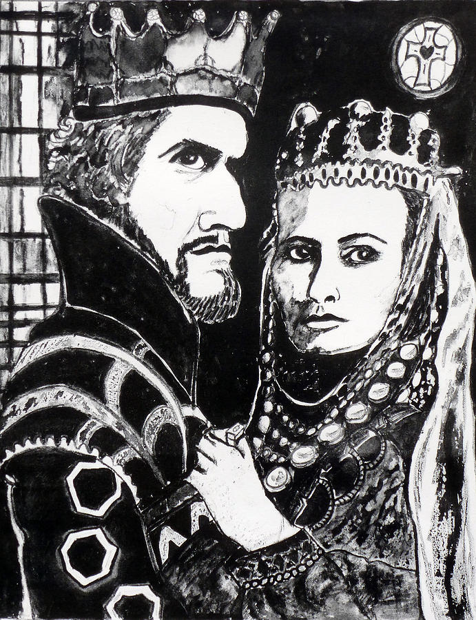 691x900 macbeth and lady macbeth drawing - Macbeth Drawing