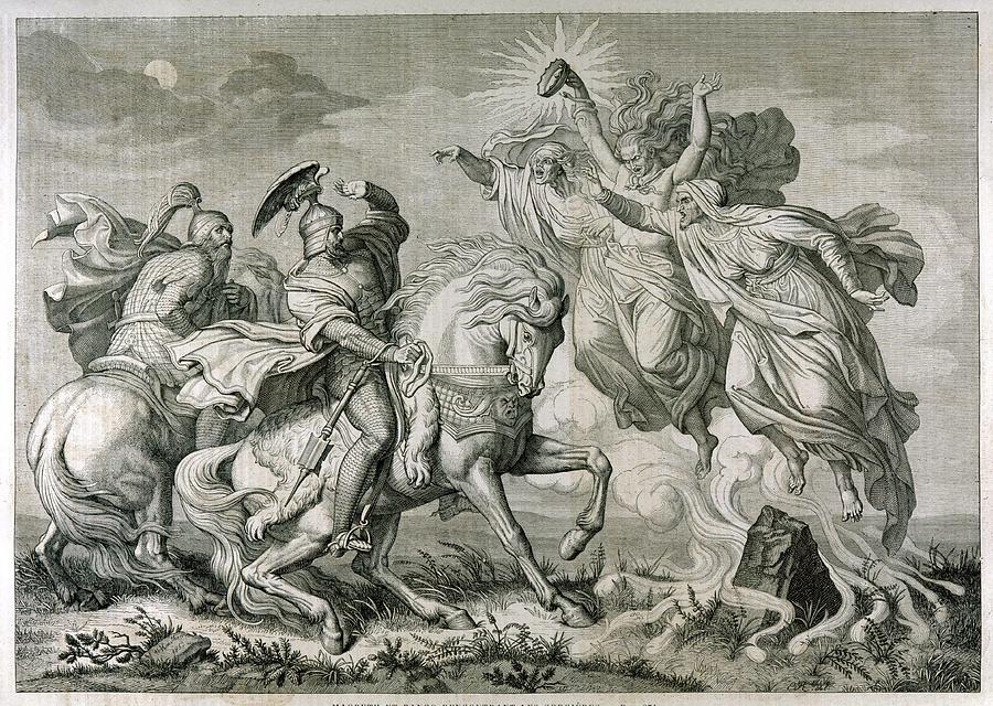 900x640 act i, scene iii macbeth banquo drawing - Macbeth Drawing