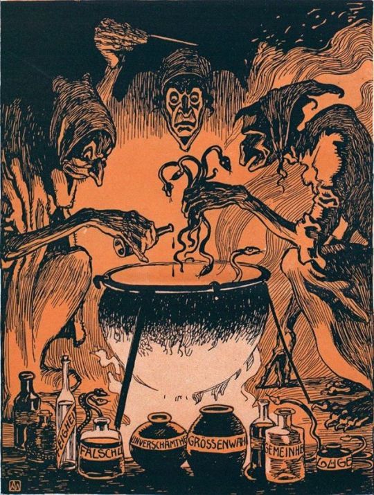 540x715 Artwork - Macbeth Witches Drawing