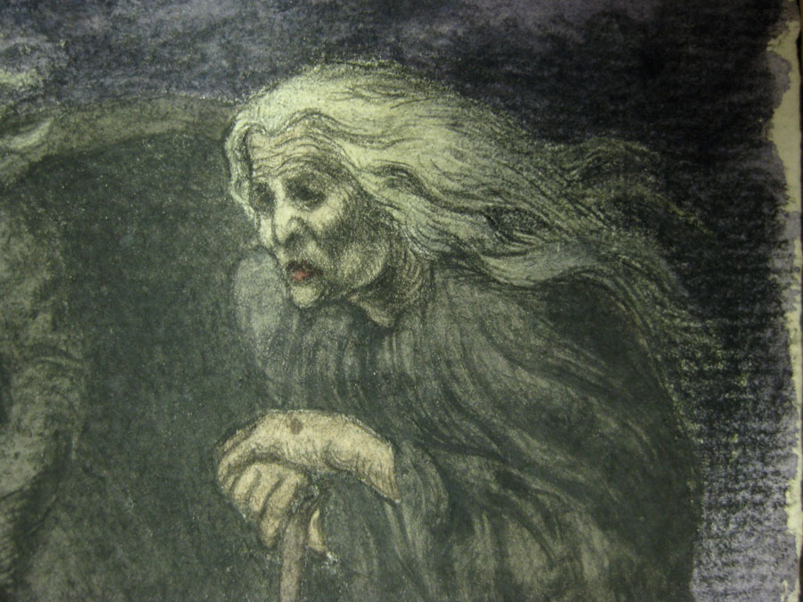 900x675 illustrating shakespeare three witches on the heath - Macbeth Witches Drawing