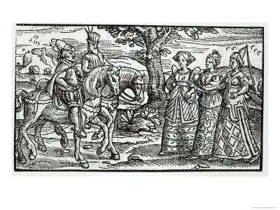 400x300 macbeth, banquo and the three witches, illustration for a scene - Macbeth Witches Drawing