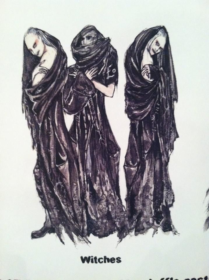 717x960 witches costume sketch - Macbeth Witches Drawing