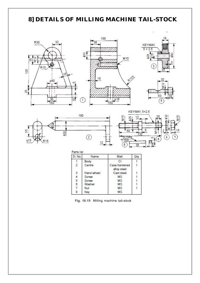 638x903 Assembly And Details Machine Drawing Pdf Cad - Machine Drawing