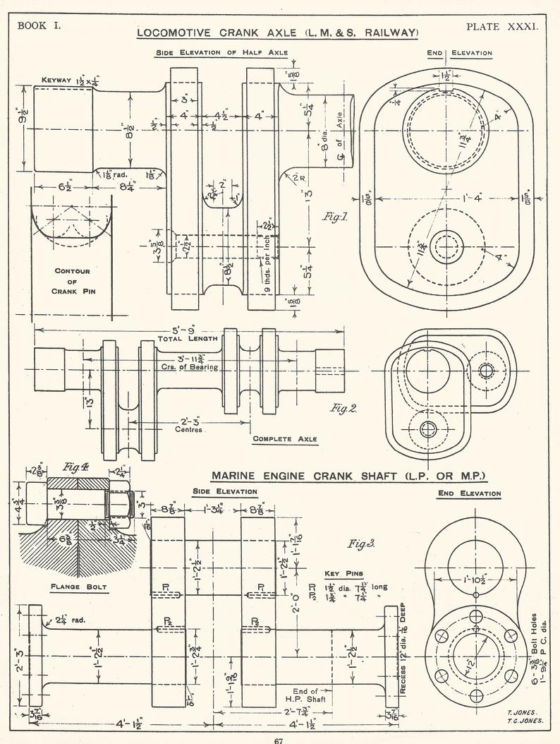 794x1054 machine drawing steam locomotive vintage industrial etsy - Machining Drawing