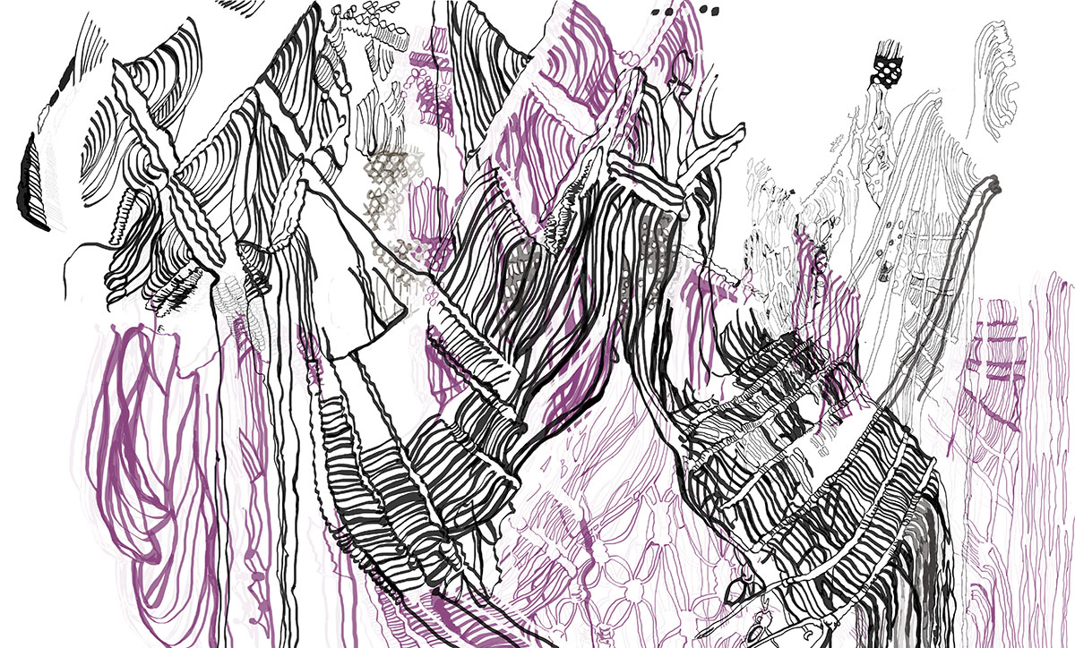 1200x724 Drawings Naz Amiri Fiber Art Design - Macrame Drawing