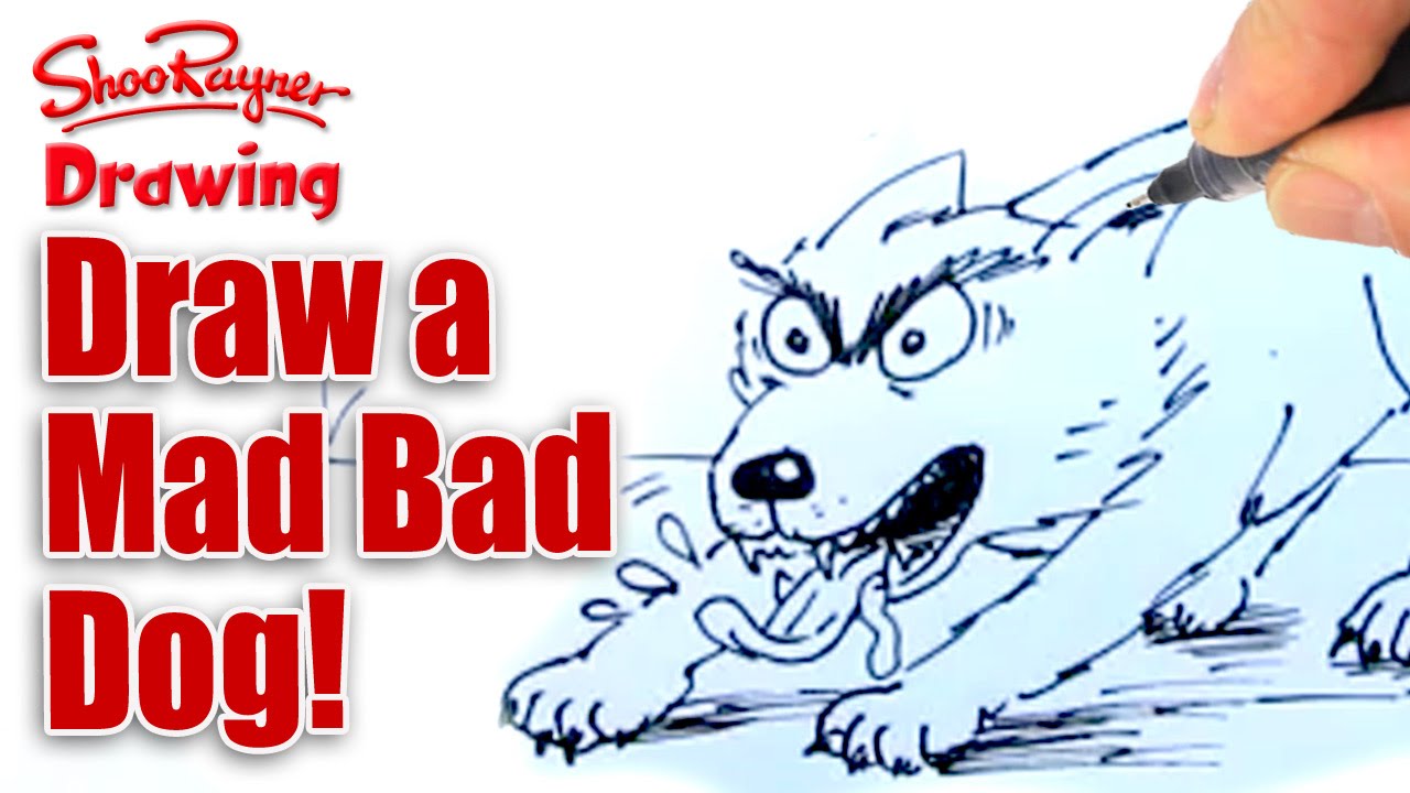 1280x720 how to draw a mad, bad, evil, slavering dog! - Mad Dog Drawing