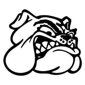300x300 mad bull dog vinyl decal sticker country boy customs store - Mad Dog Drawing