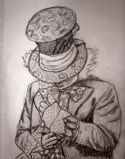 403x512 Mad Hatter Sketch Art - Mad Drawings