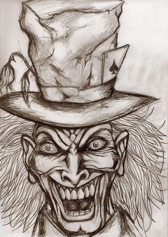 640x900 The Mad Hatter Drawing - Mad Drawings
