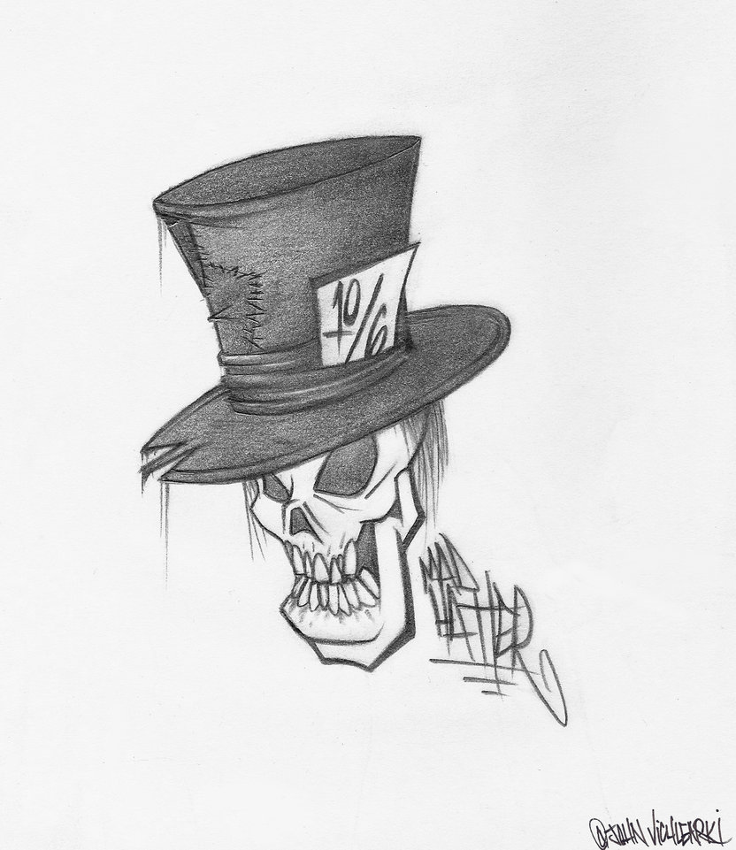 Latest Mad Hatter Hat Drawing Easy.