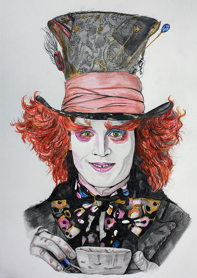 638x900 The Mad Hatter Drawing - Mad Drawings