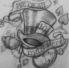 236x232 Mad Hatter Hat Drawing - Mad Drawings