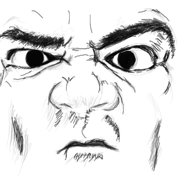 600x600 Jojodotcom Angry Face! - Mad Face Drawing