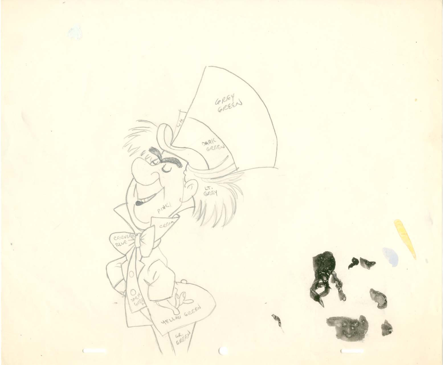 1555x1280 how to draw the mad hatter step - Mad Hatter Cartoon Drawing