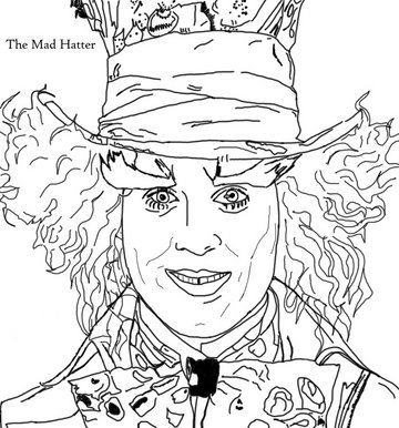 360x386 How To Draw The Mad Hatter Kosher Design - Mad Hatter Drawing