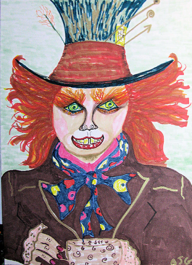 651x900 The Mad Hatter Drawing - Mad Hatter Drawing