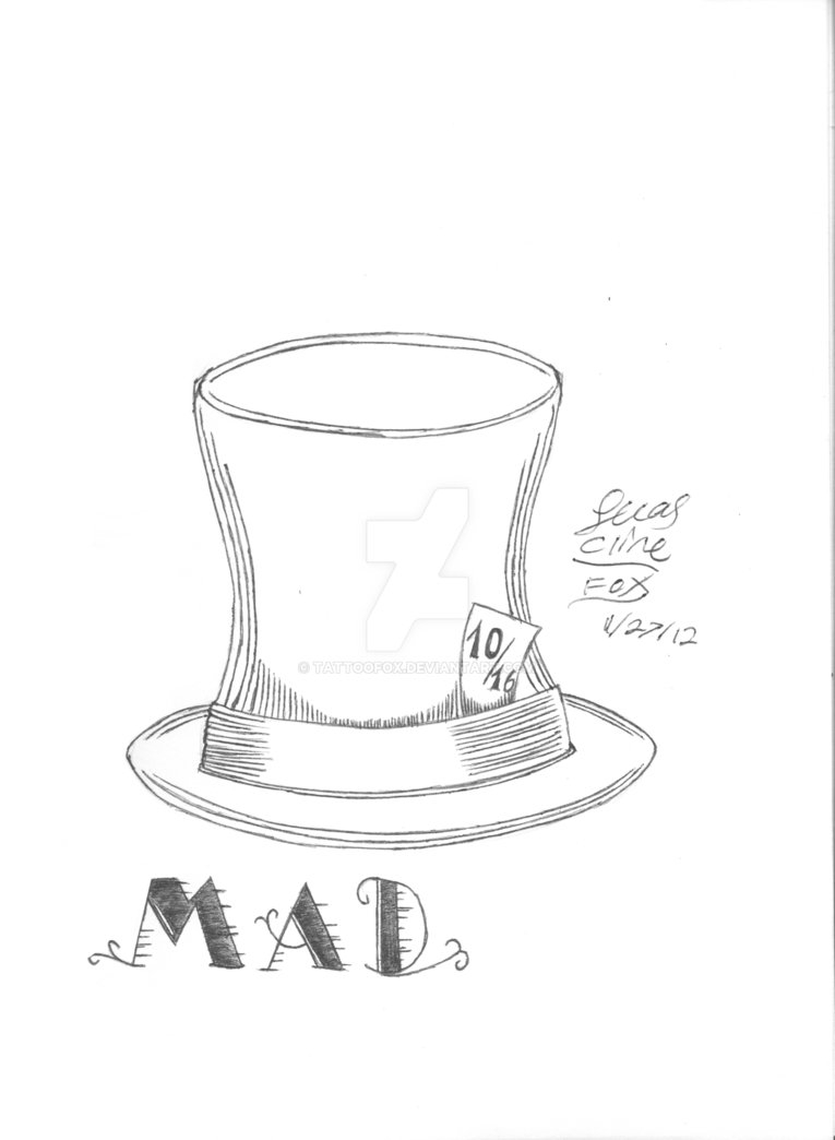 Mad Hatter Hat Drawing at Explore collection of