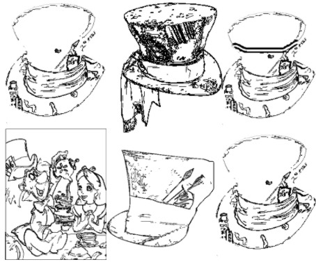 454x400 Mad Hatter Hat Drawing - Mad Hatter Hat Drawing