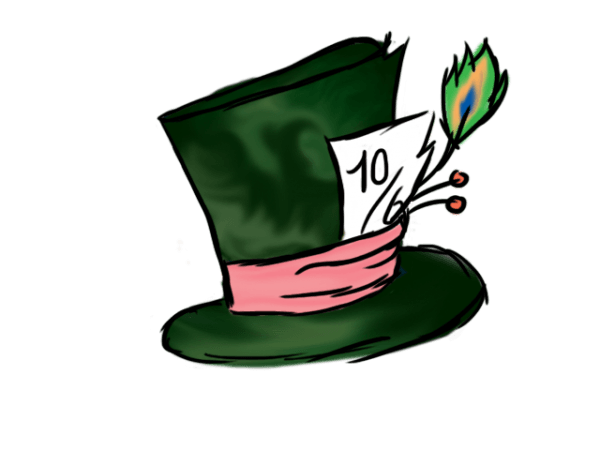 600x450 Mad Hatter Top Hat Drawing - Mad Hatter Hat Drawing