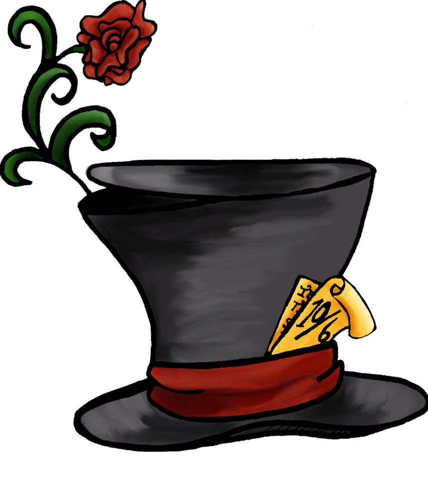 Disney Mad Hatter Hat Clipart - Mad Hatter Hat Drawing. 