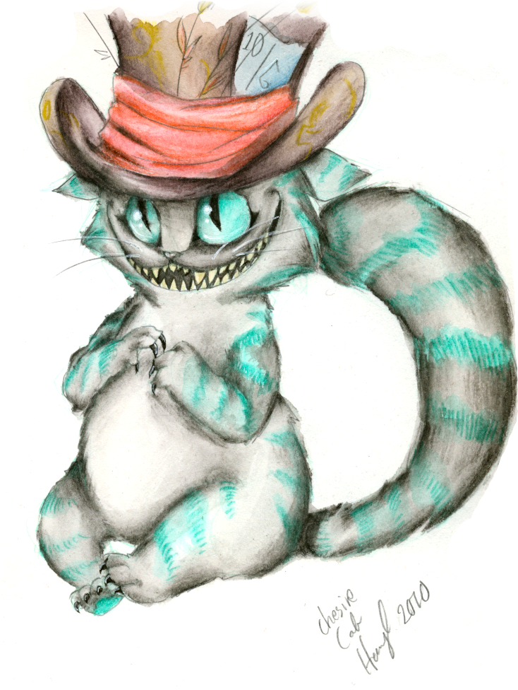 734x976 Mad Hatter - Mad Hatter Hat Drawing
