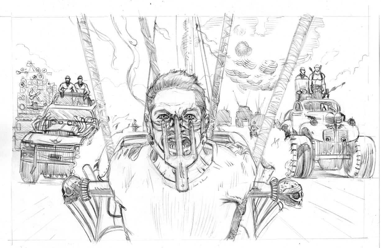 1226x800 other mad max sketch, in victor pozzi's pencils and sketches comic - Mad Max Drawing