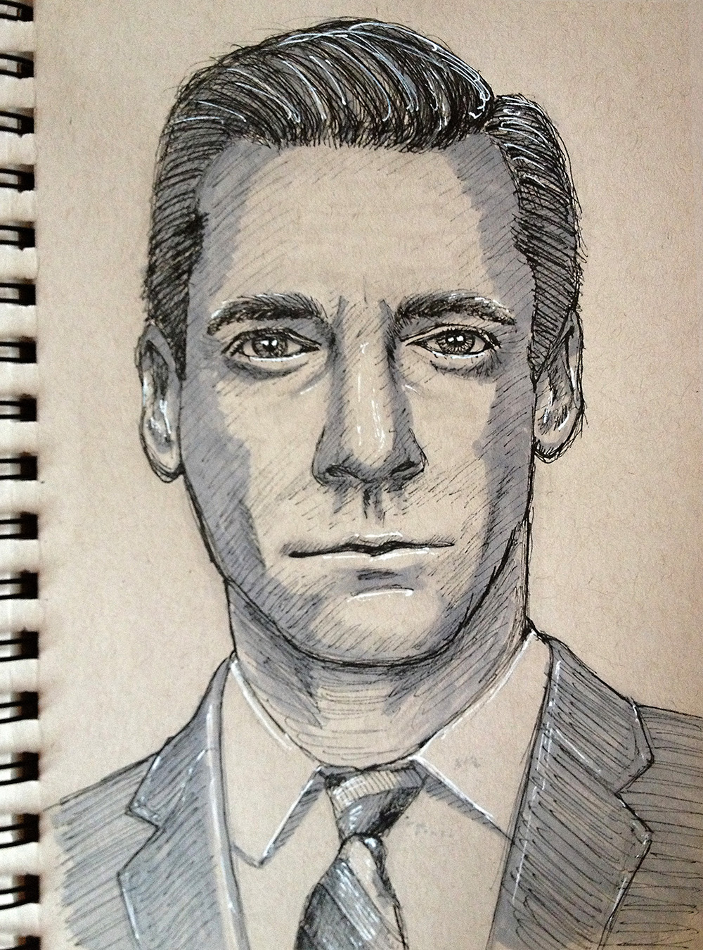 1000x1350 draw, nick, draw don draper from mad men sketch - Mad Men Drawing