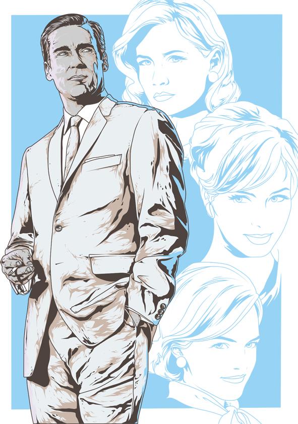 591x842 Mad Men - Mad Men Drawing