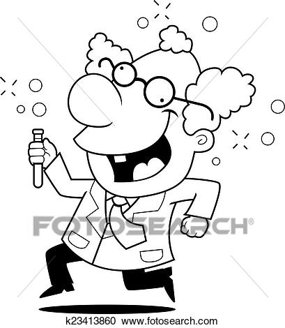 409x470 picture of mad scientist - Mad Scientist Drawing