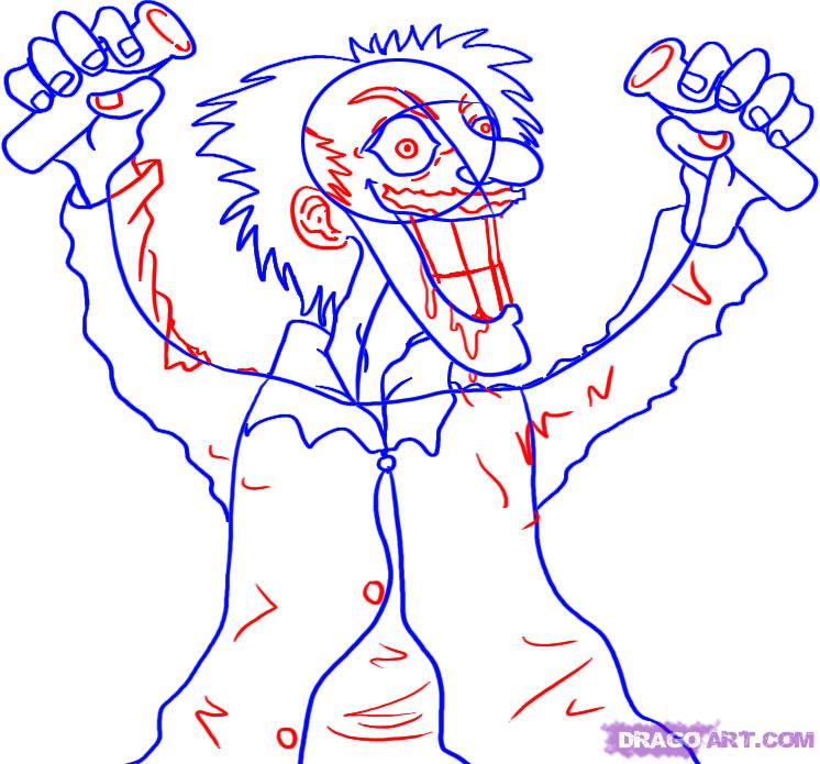746x695 step how to draw a mad scientist - Mad Scientist Drawing