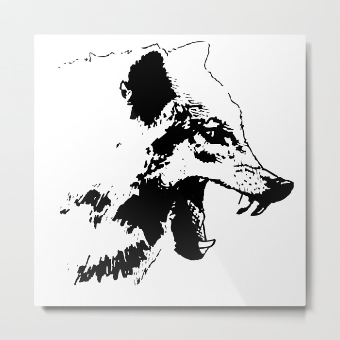 700x700 Mad Wolf Metal Print - Mad Wolf Drawing
