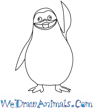 300x350 How To Draw The Penguins Of Madagascar - Madagascar Drawing
