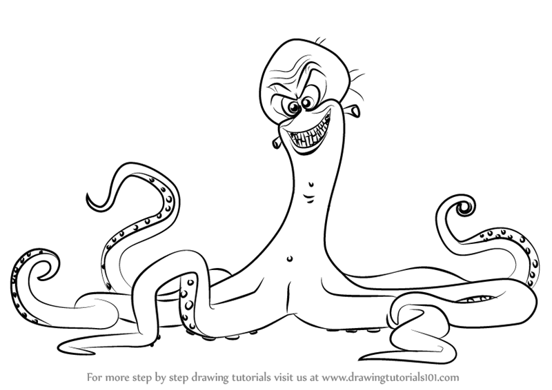 800x566 Learn How To Draw Dave From The Penguins Of Madagascar - Madagascar Drawing