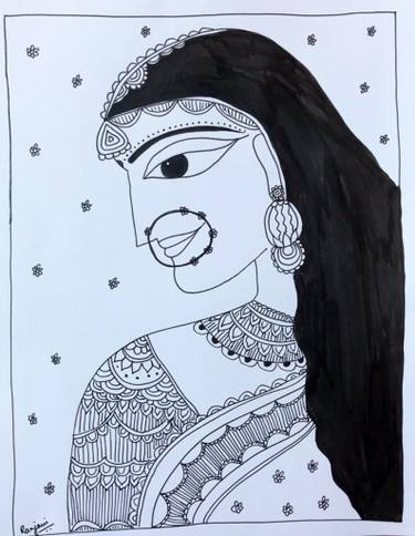 Madhubani Drawing at PaintingValley.com | Explore collection of ...