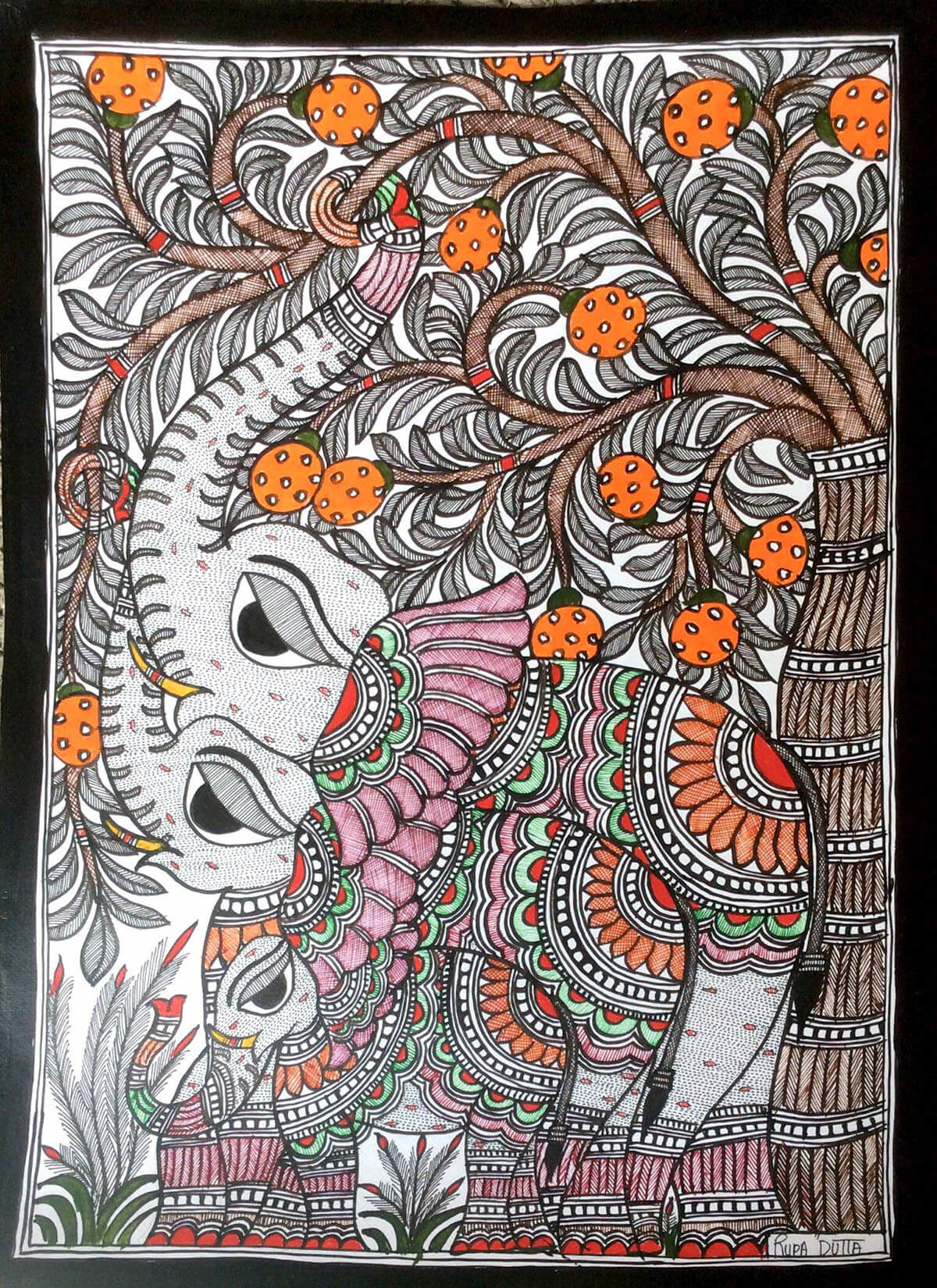 1200x1650 Rupa Dutta - Madhubani Drawing