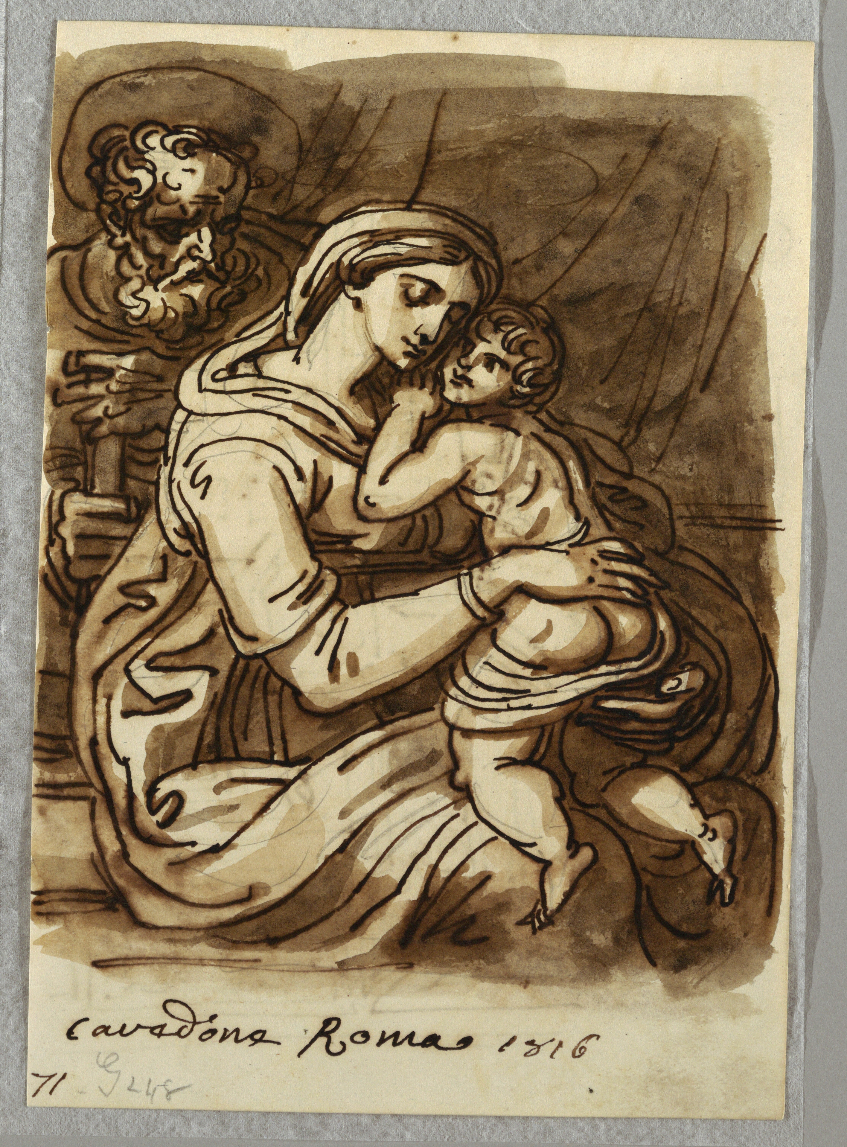 2832x3835 Filedrawing, Madonna And Child With St Joseph - Madonna And Child Drawing