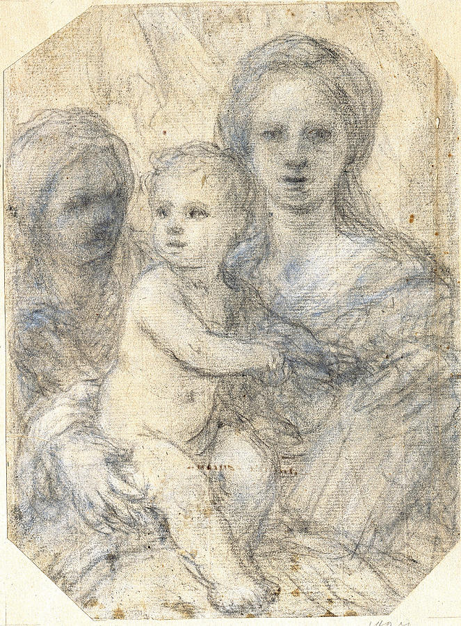 663x900 Madonna And Child Drawing - Madonna And Child Drawing