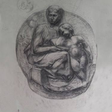 375x375 Madonna And Child Drawing - Madonna And Child Drawing