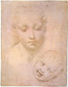 233x300 Renaissance Drawing Raphaelmadonna Child Art Print Ebay - Madonna And Child Drawing