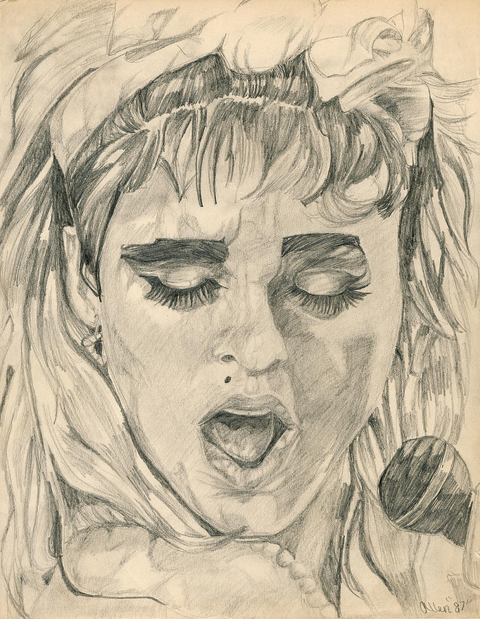 698x900 madonna drawing - Madonna Drawing