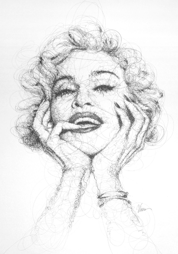 355x508 madonna - Madonna Drawing